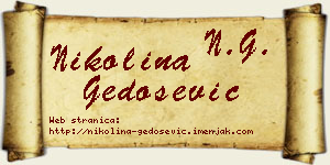Nikolina Gedošević vizit kartica
